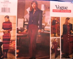 1265 VOGUE JACKET, LONG DRESS, TOP, RAISED WAIST BOTTOMS PATTERN 18-22 UNCUT